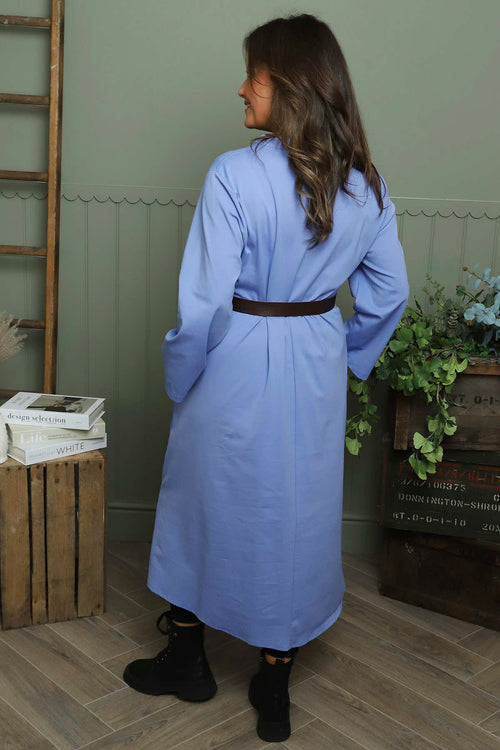 Eudora Belted Dress Powder Blue - Image 4