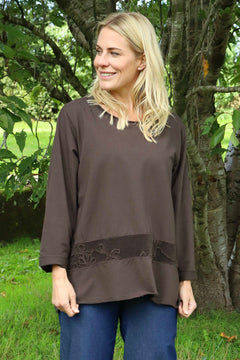 Liana Cord Band Cotton Top Cocoa