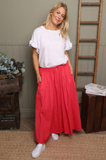 Myrna Cotton Skirt Fuchsia Fuchsia - Myrna Cotton Skirt Fuchsia