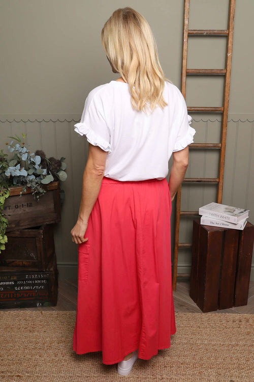 Myrna Cotton Skirt Fuchsia - Image 4