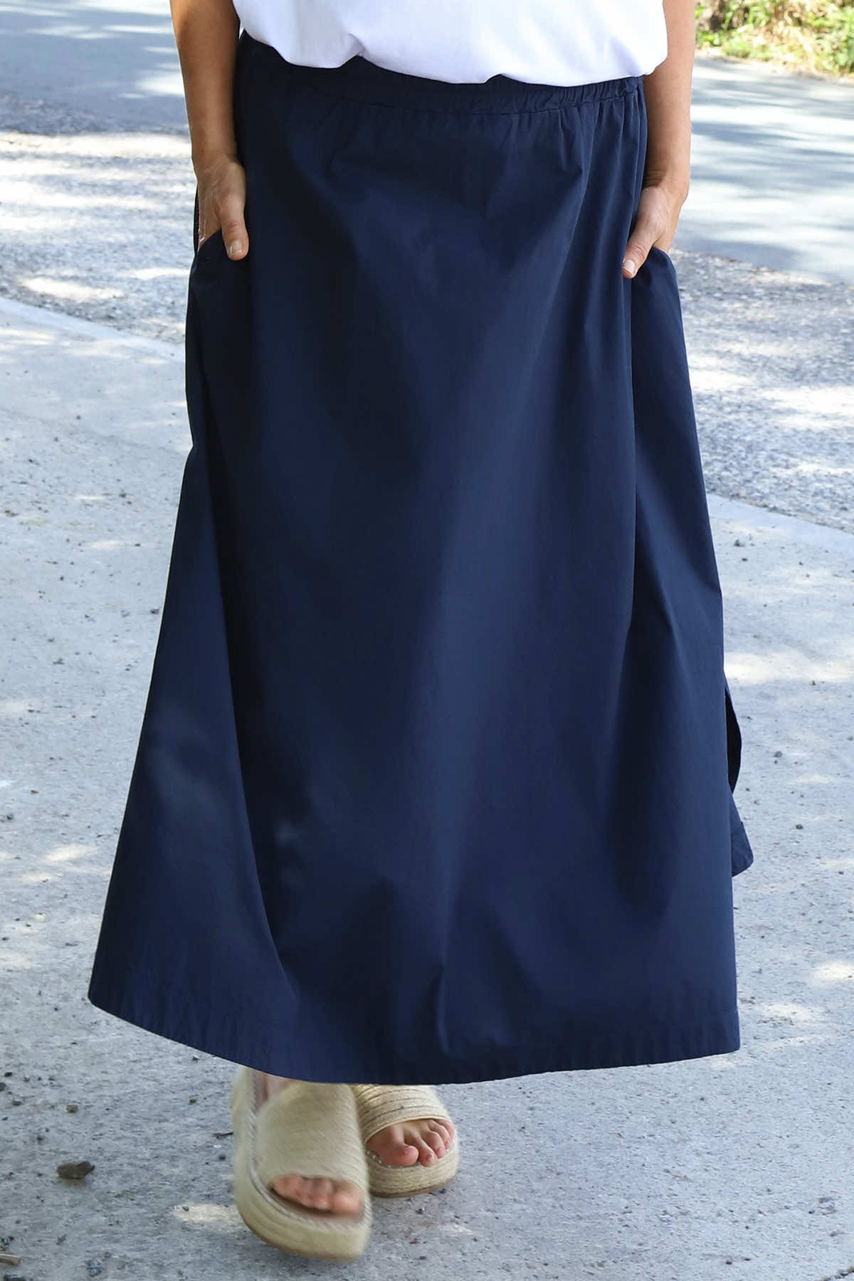 Mathilde Cotton Skirt Navy