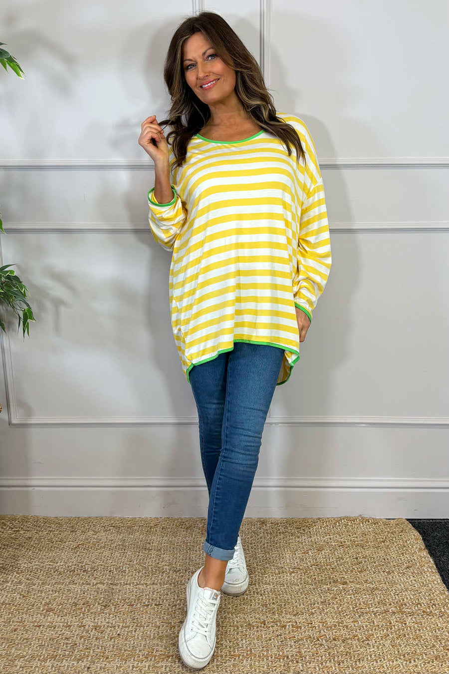 Ariella Stripe Top Yellow