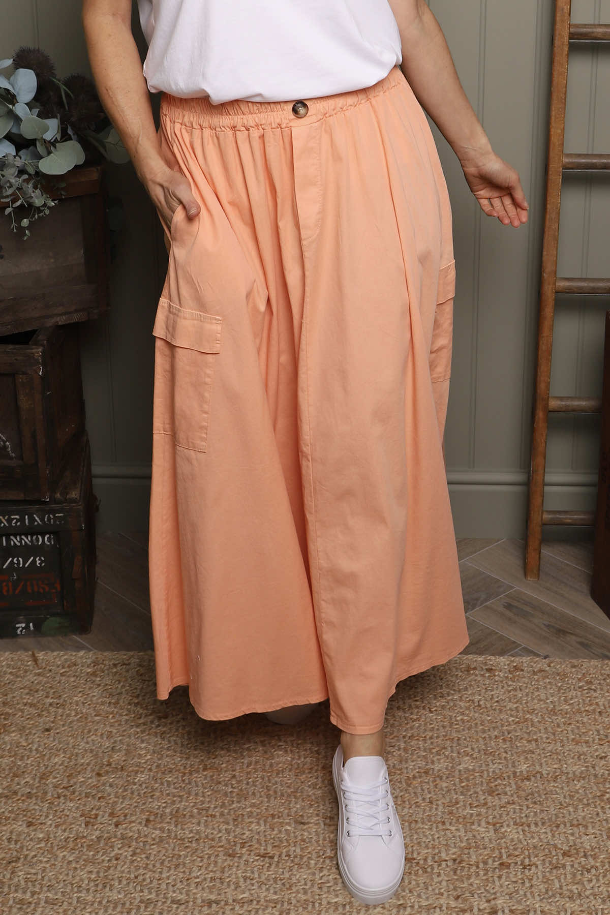Myrna Cotton Skirt Orange