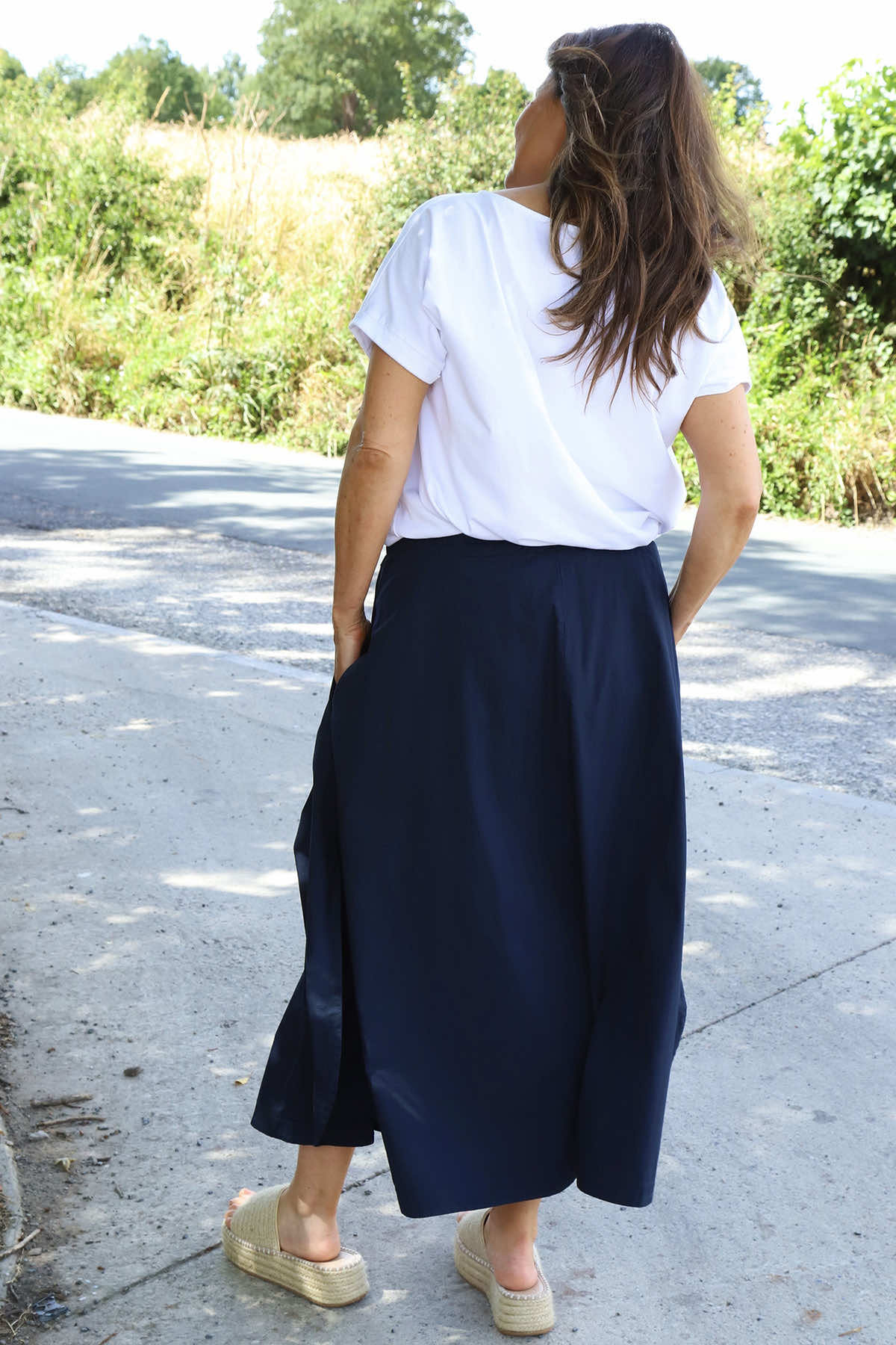 Mathilde Cotton Skirt Navy