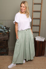 Myrna Cotton Skirt Sage Green Sage Green - Myrna Cotton Skirt Sage Green