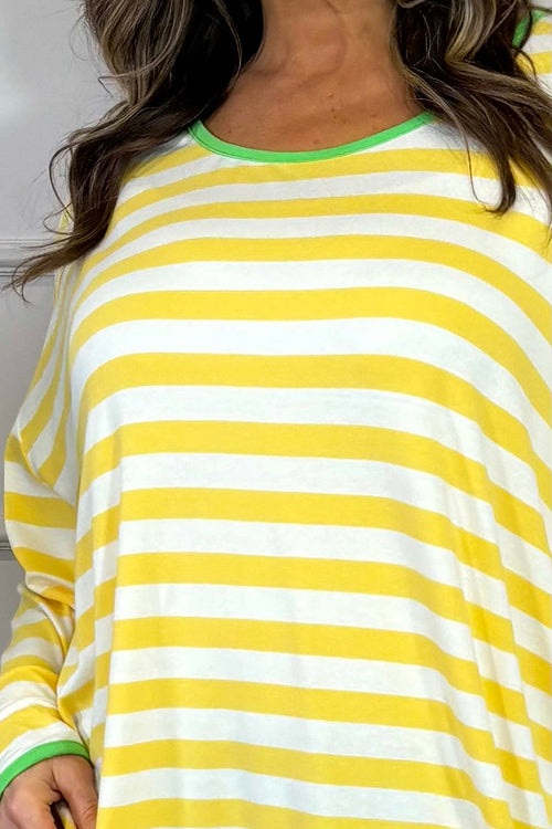 Ariella Stripe Top Yellow - Image 3