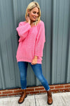 Eloise V-Neck Jumper Pink