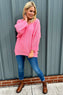 Eloise V-Neck Jumper Pink