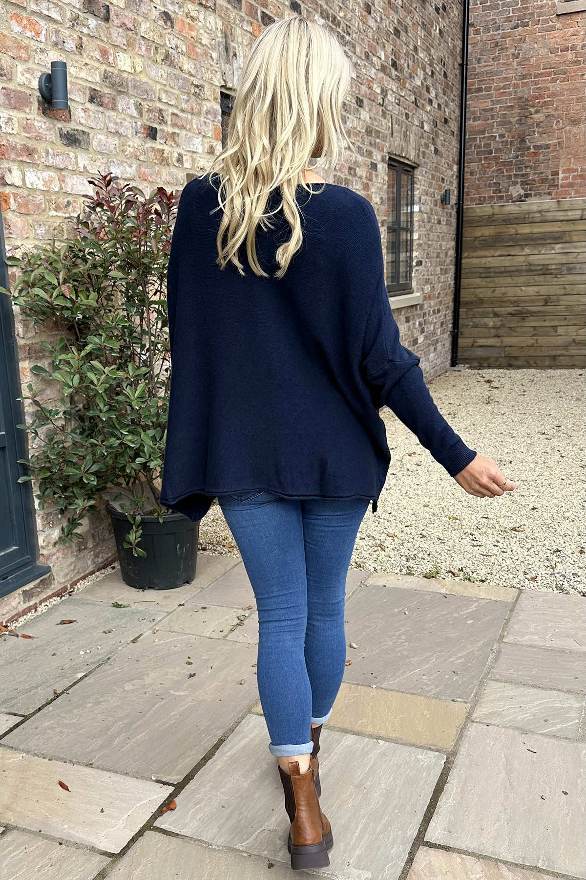 Ferne Pocket Knitted Jumper Navy