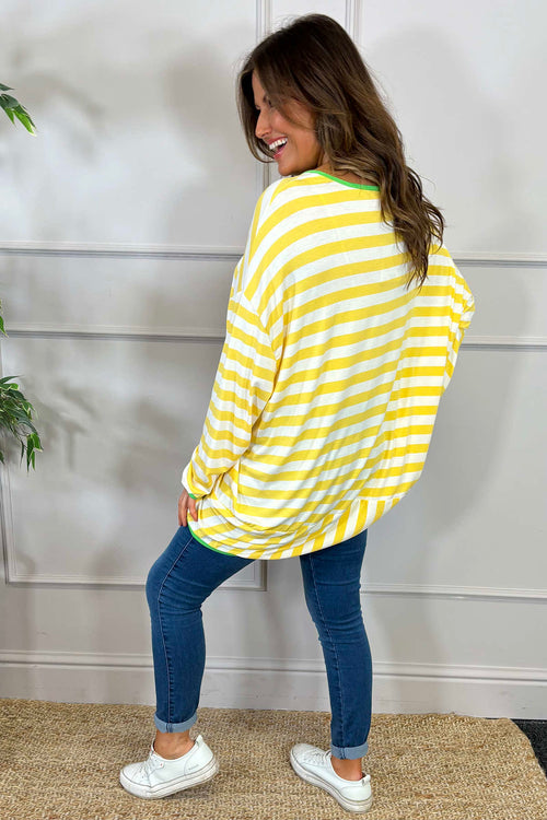 Ariella Stripe Top Yellow - Image 4