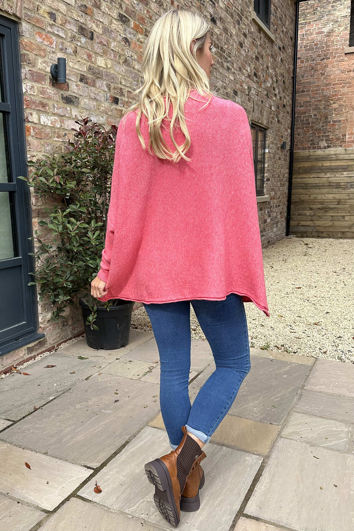 Ferne Pocket Knitted Jumper Pink