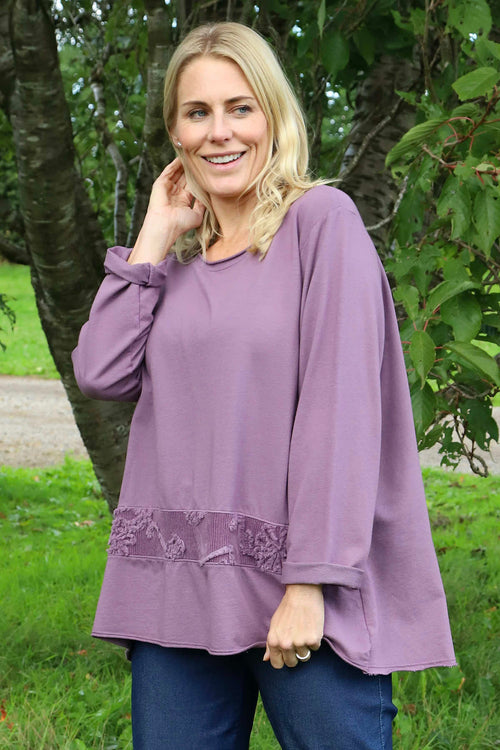 Liana Cord Band Cotton Top Purple - Image 2