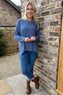 Tabitha Dipped Hem Jumper Blue