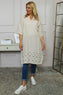 Gabrielle Embroidered Linen Dress Stone