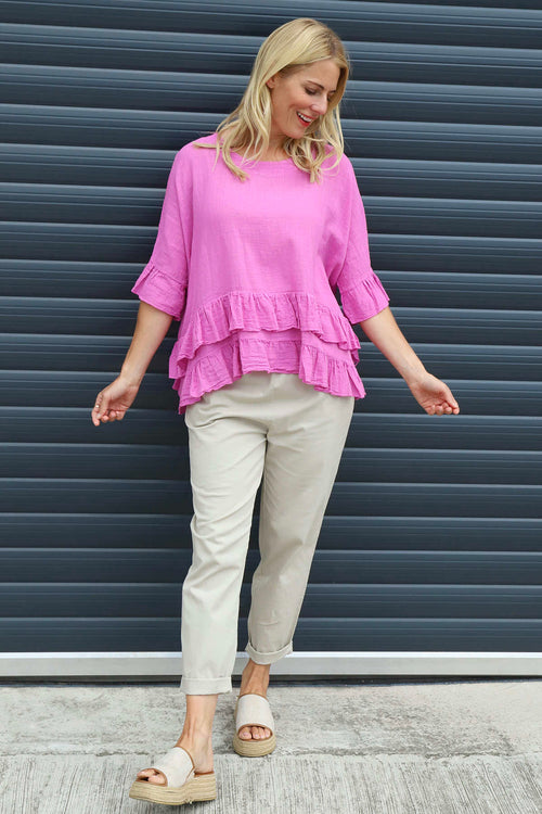 Allena Frill Top Fuchsia - Image 3