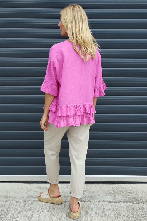 Allena Frill Top Fuchsia - Image 4