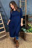 Boswin Seam Dress Navy