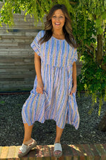 Romia Stripe Dress Lilac Lilac - Romia Stripe Dress Lilac