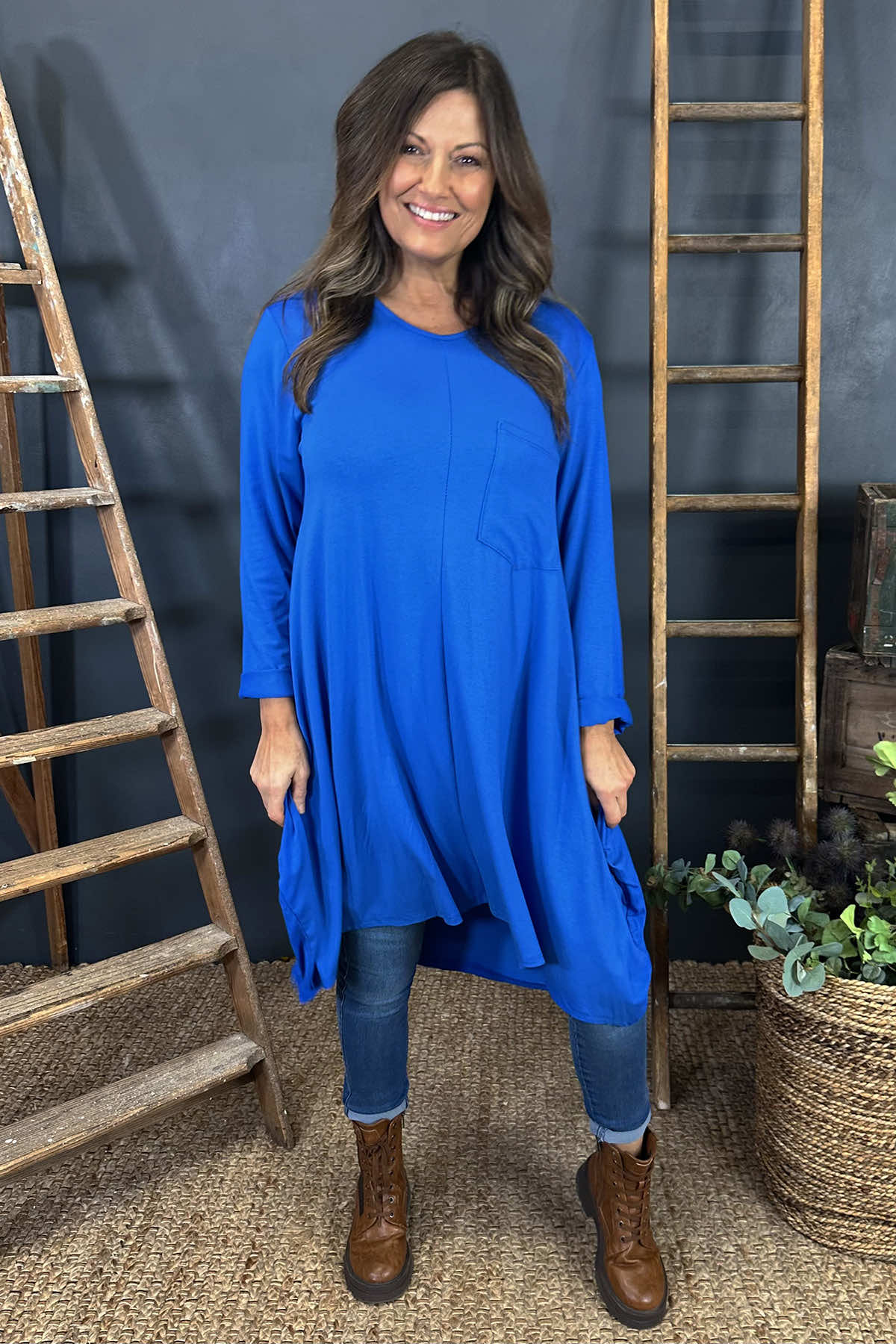 Beryl Pocket Tunic Cobalt