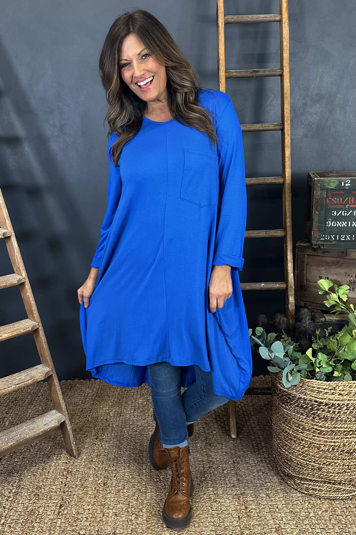 Beryl Pocket Tunic Cobalt