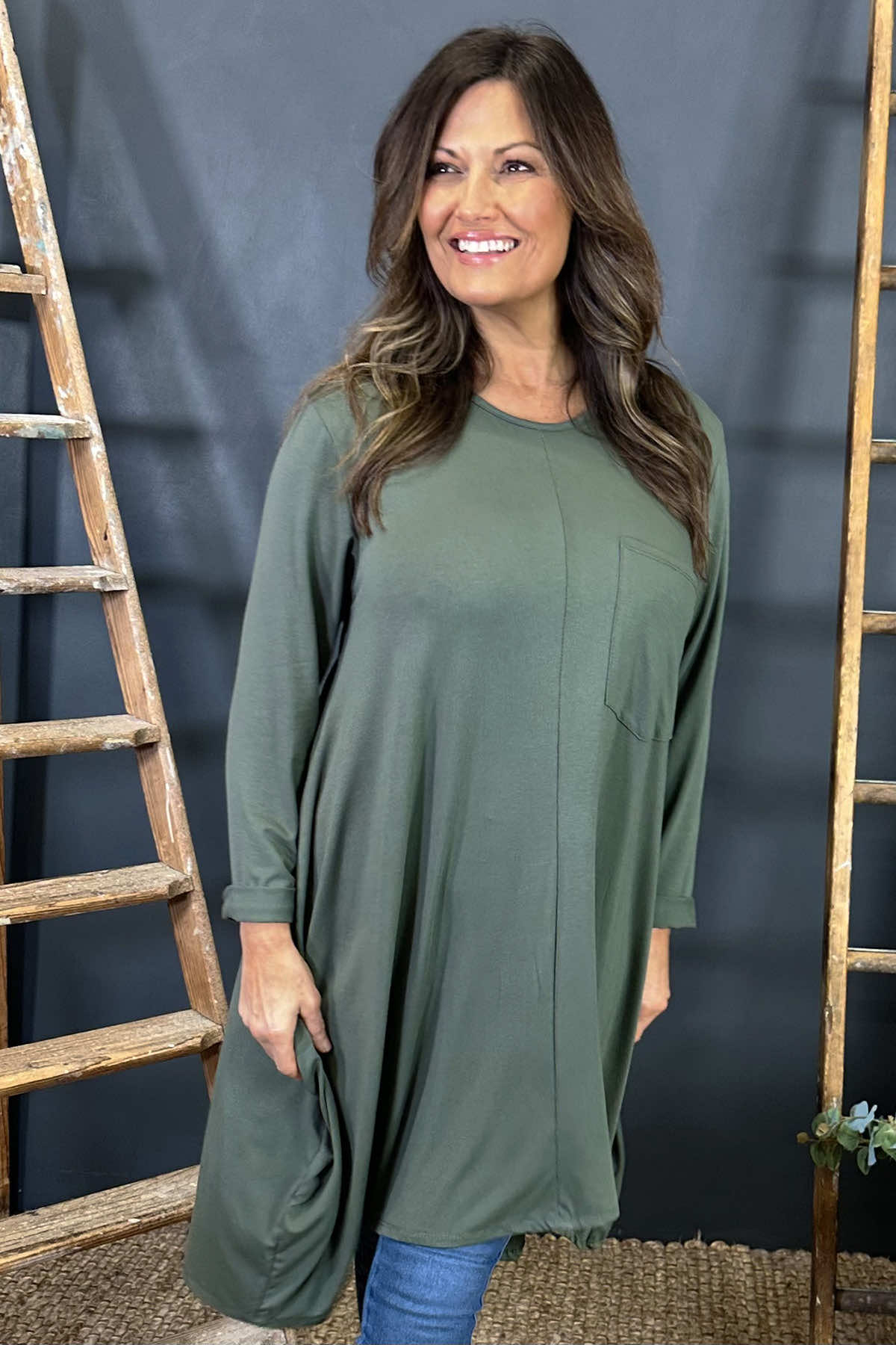 Beryl Pocket Tunic Khaki