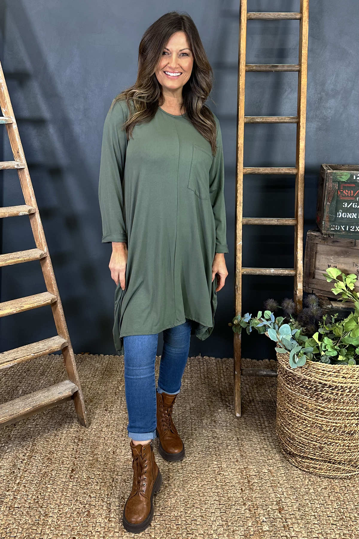 Beryl Pocket Tunic Khaki