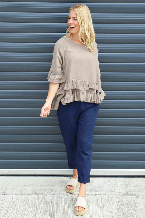 Allena Frill Top Mocha - Image 2