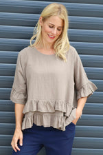 Allena Frill Top Mocha Mocha - Allena Frill Top Mocha