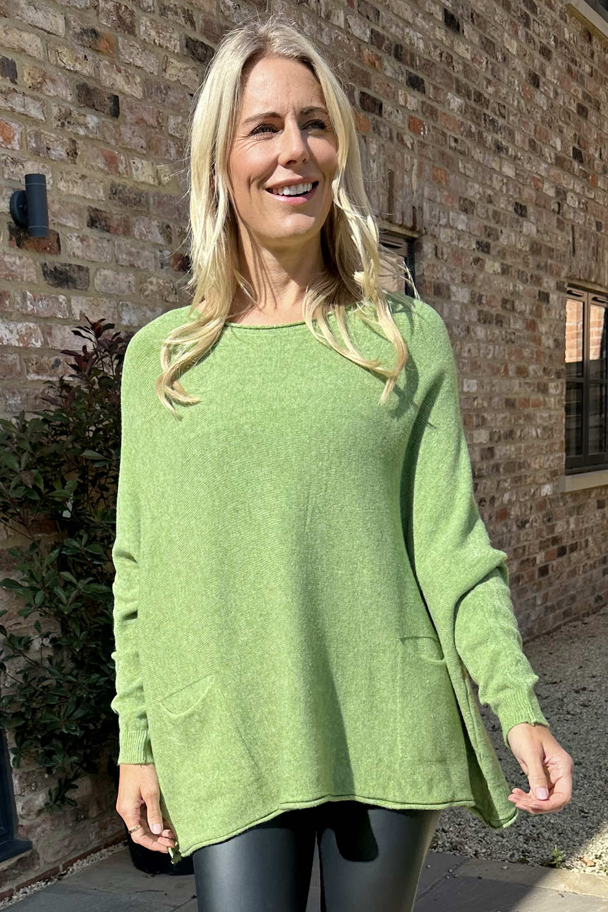 Ferne Pocket Knitted Jumper Pistachio