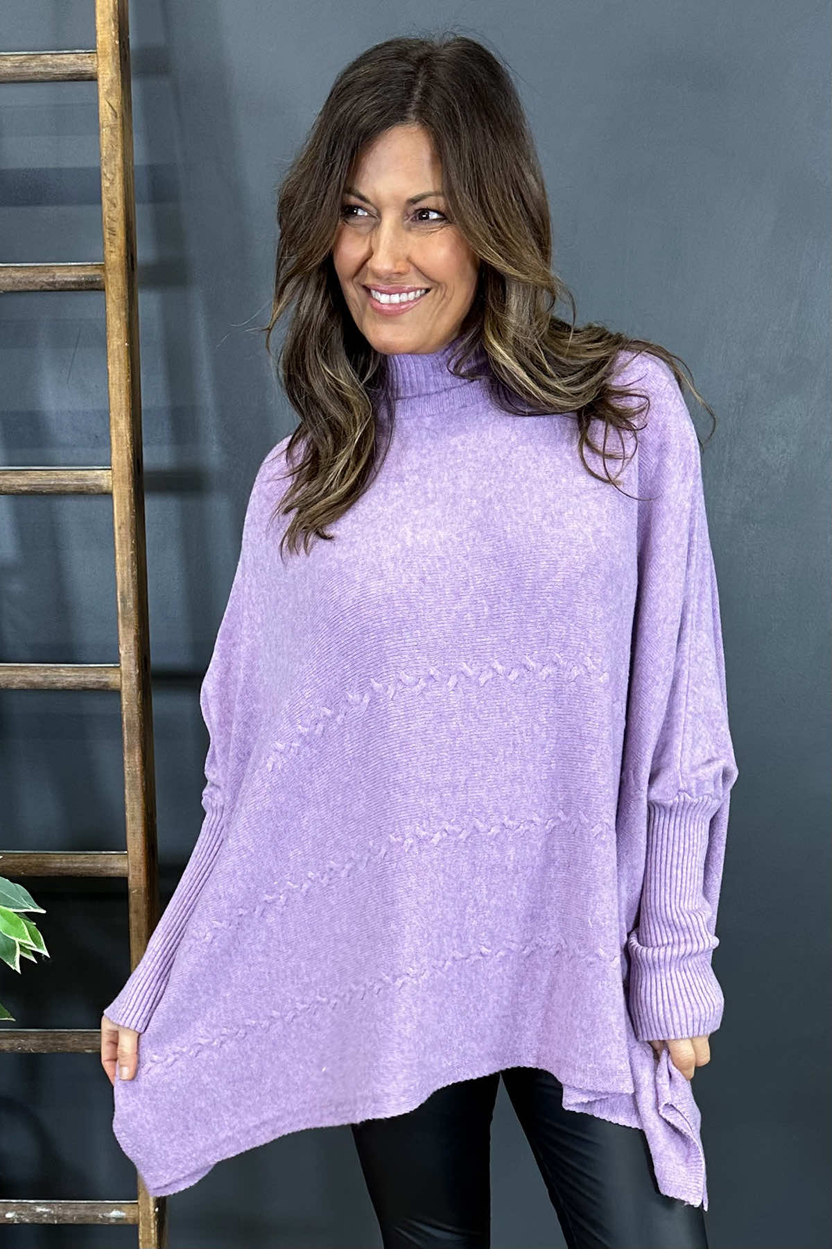 Azure Knitted Jumper Purple