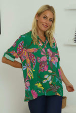 Avis Botanical Print Top Emerald Emerald - Avis Botanical Print Top Emerald