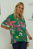 Avis Botanical Print Top Emerald