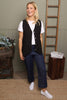 Maryam Linen Waistcoat Black