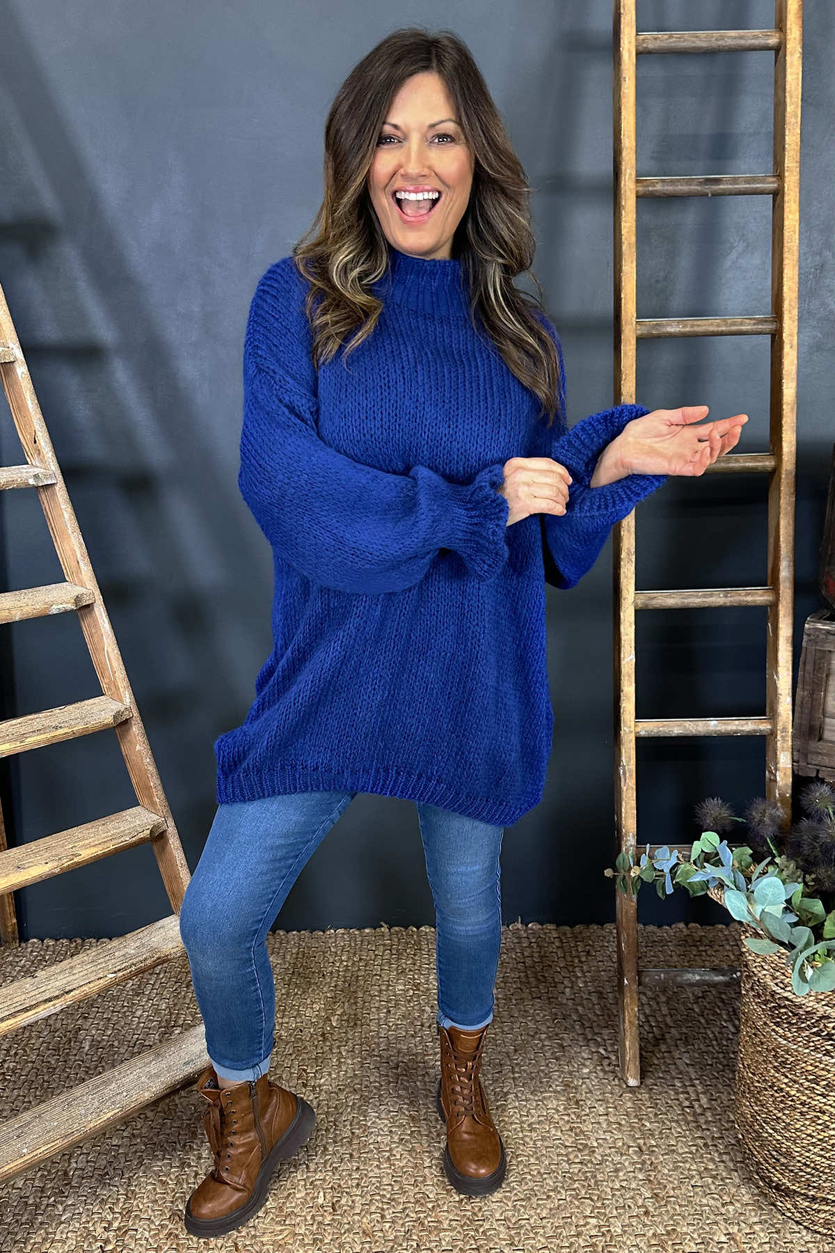 Elvie Knitted Jumper Royal Blue