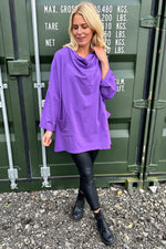 Celia Pocket Cotton Top Purple Purple - Celia Pocket Cotton Top Purple