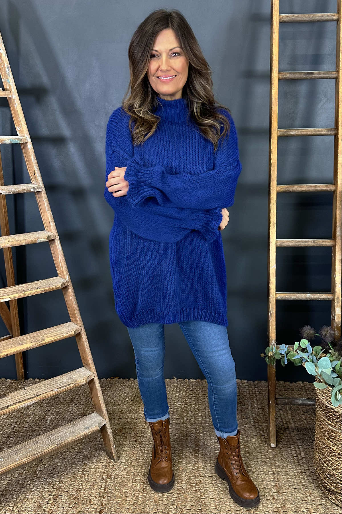 Elvie Knitted Jumper Royal Blue