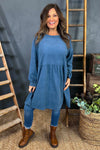 Andrea Needlecord Tunic Blue