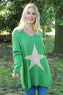 Paige Star Knitted Jumper Green