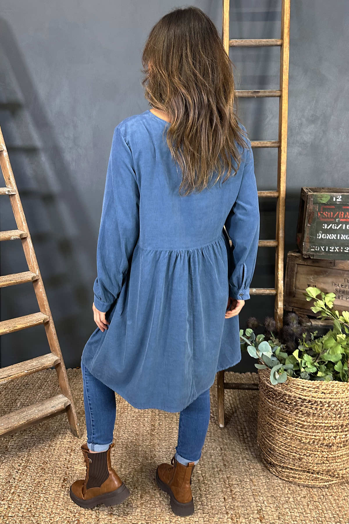 Andrea Needlecord Tunic Blue