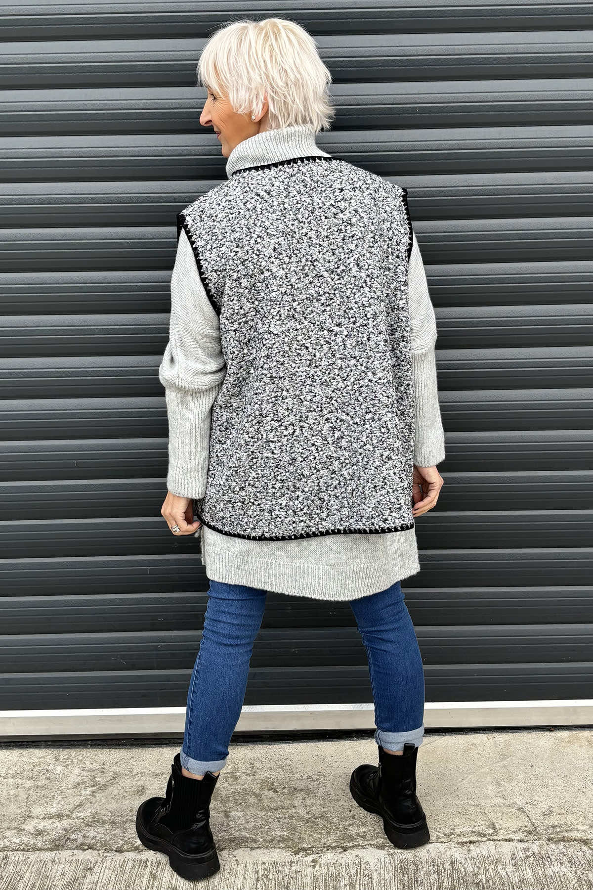 Eva Waistcoat Marl Grey