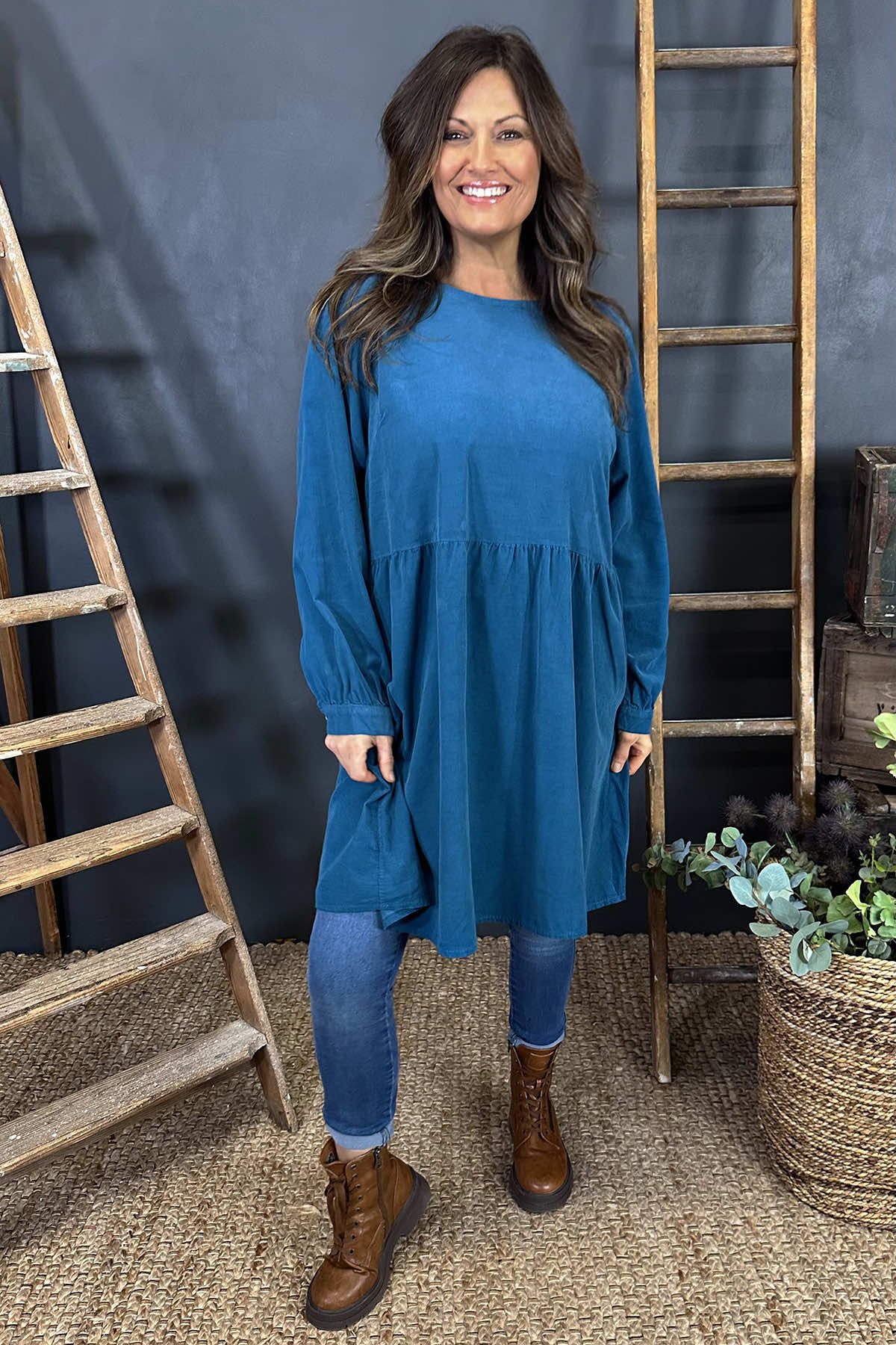 Andrea Needlecord Tunic Teal