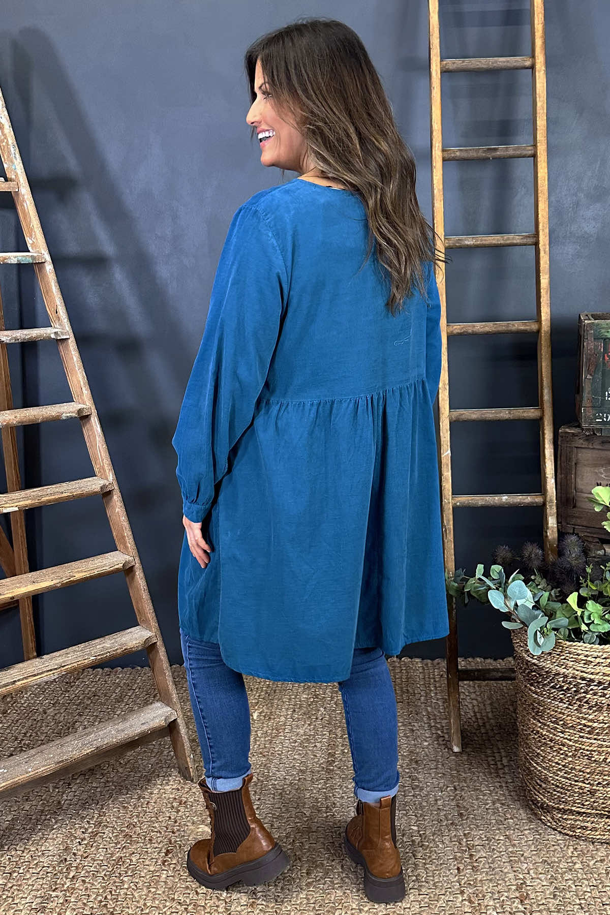 Andrea Needlecord Tunic Teal