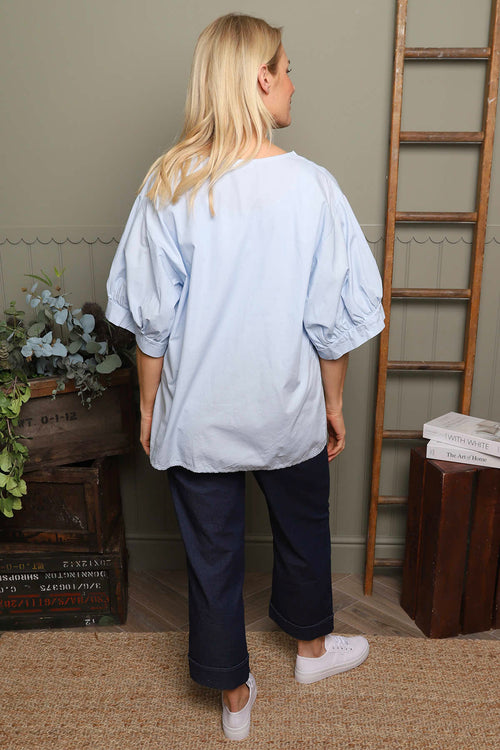 Lallie Cotton Top Light Blue - Image 4