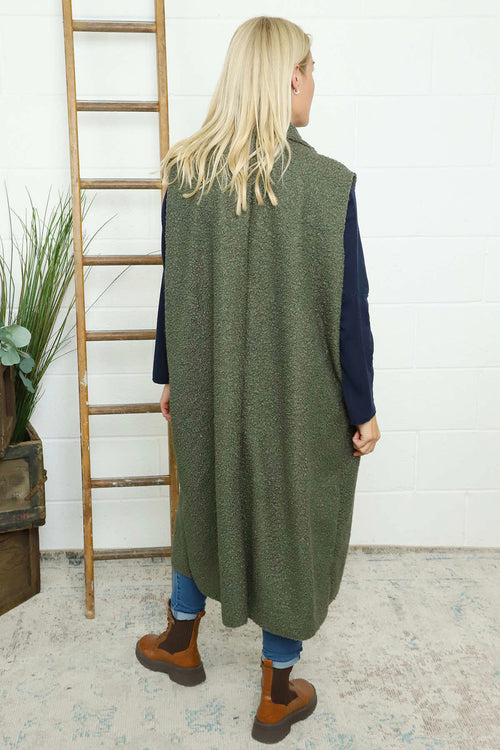 Kori Boucle Gilet Khaki - Image 4