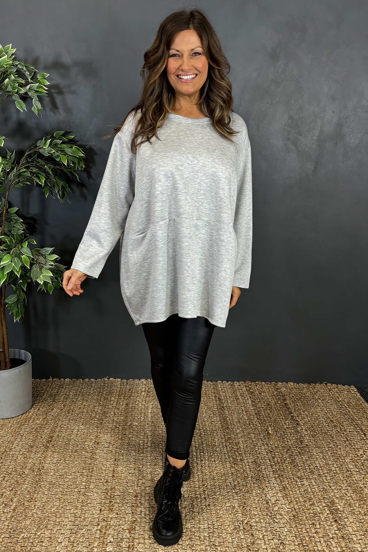 Lindsey Pocket Tunic Grey