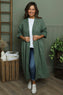 Meryl Long Cotton Jacket Khaki