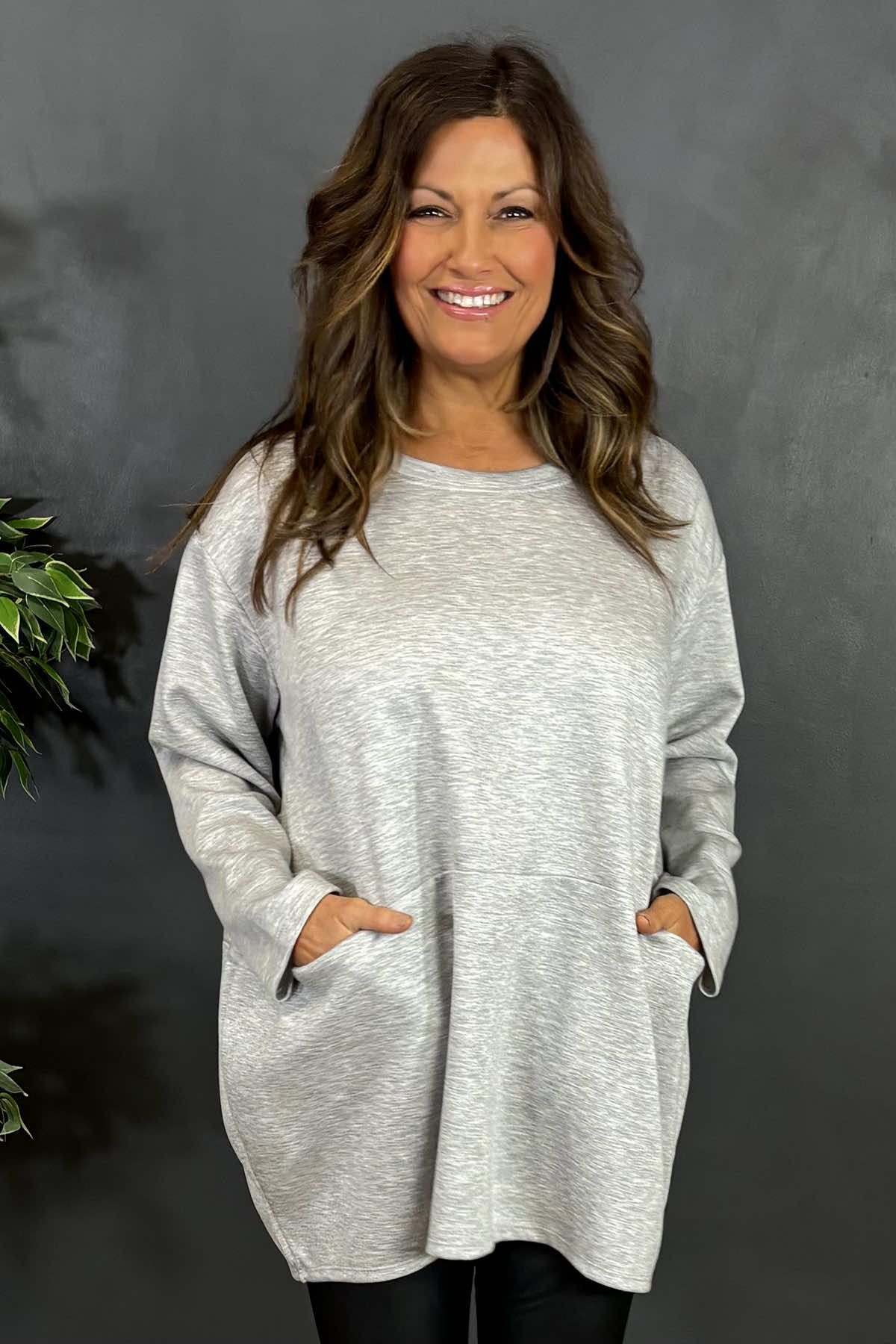 Lindsey Pocket Tunic Grey