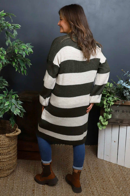 Osanna Stripe Knitted Jumper Khaki - Image 4