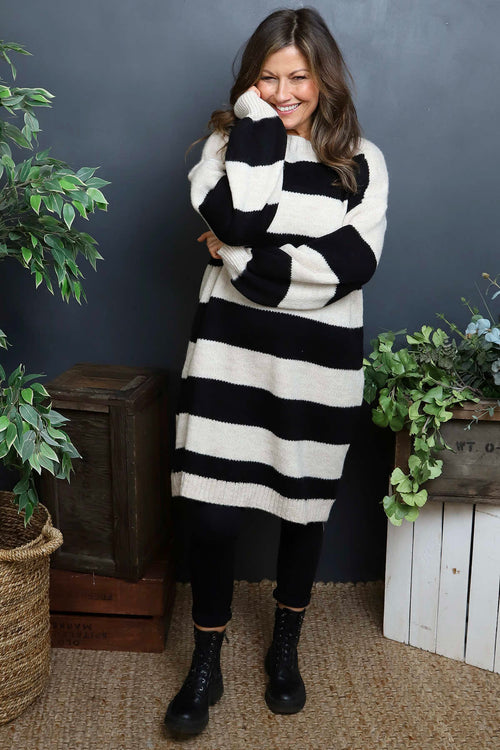 Osanna Stripe Knitted Jumper Stone - Image 2