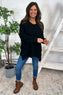 Bo Slouch V-Neck Jumper Black